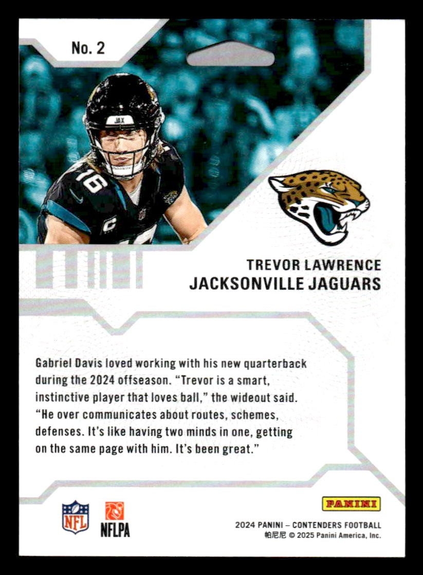 2024 Panini Contenders Football Sparkle Dots #2 Trevor Lawrence Hall Pass