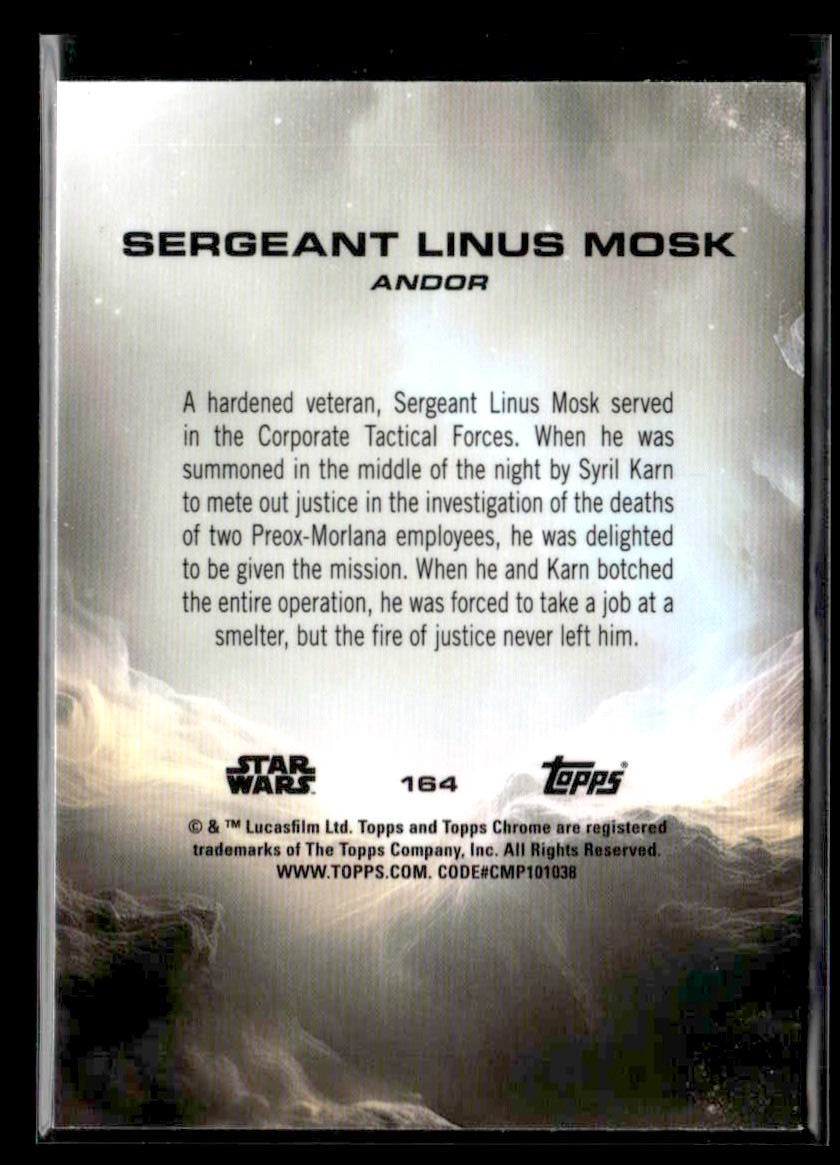 2025 Topps Chrome Sapphire Edition Star Wars #164 Sergeant Linus Mosk