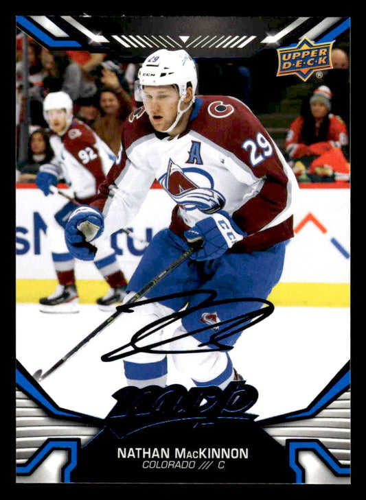 2022-23 Upper Deck MVP #216 Nathan MacKinnon Blue Script
