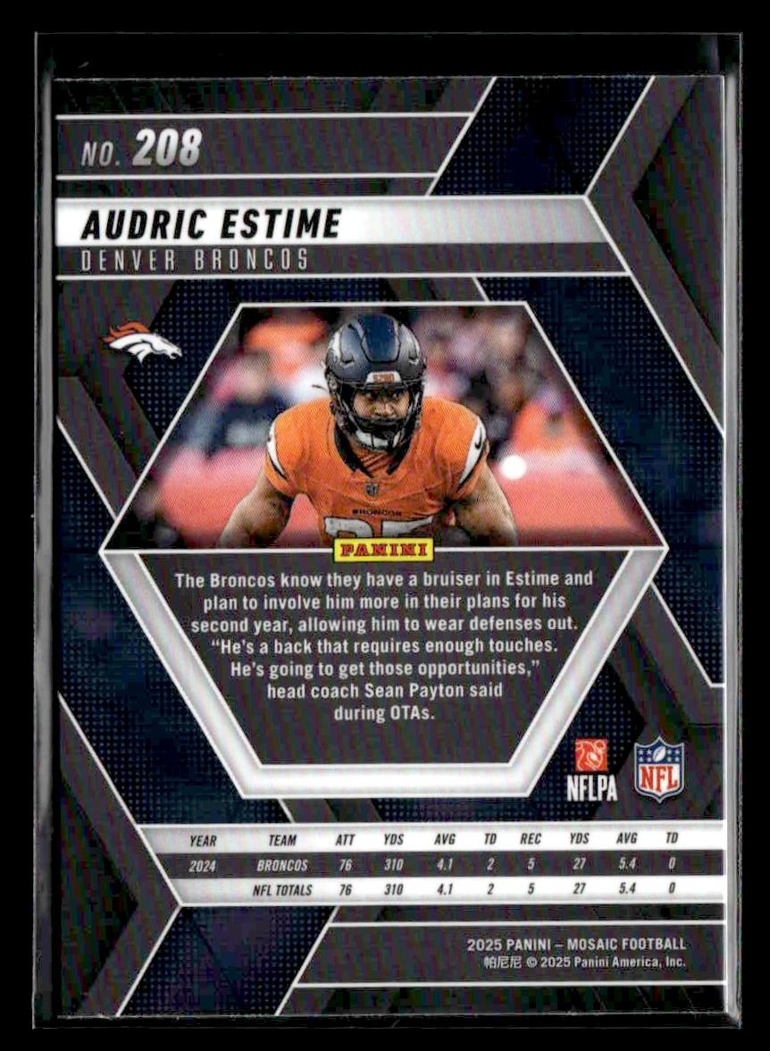 2025 Panini Mosaic #208 Audric Estime