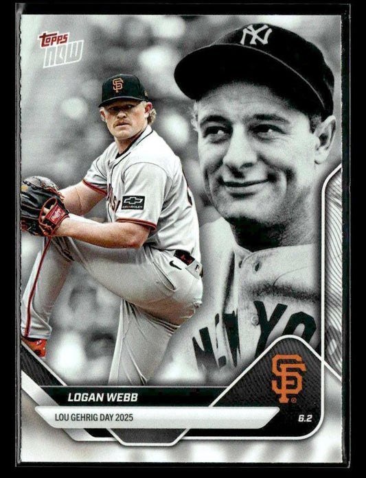 2025 Topps Now Lou Gehrig Day: Presented by Sarah Langs #LGD-LW Logan Webb