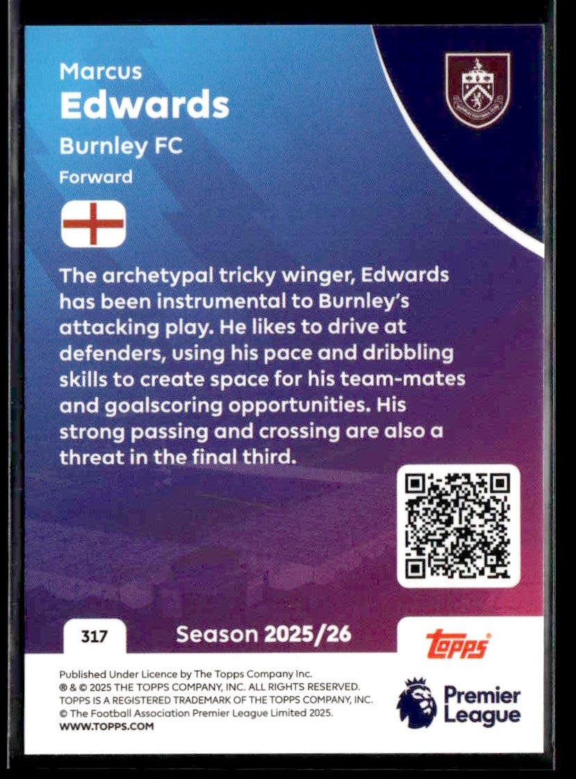 2025-26 Topps Premier League #317 Marcus Edwards