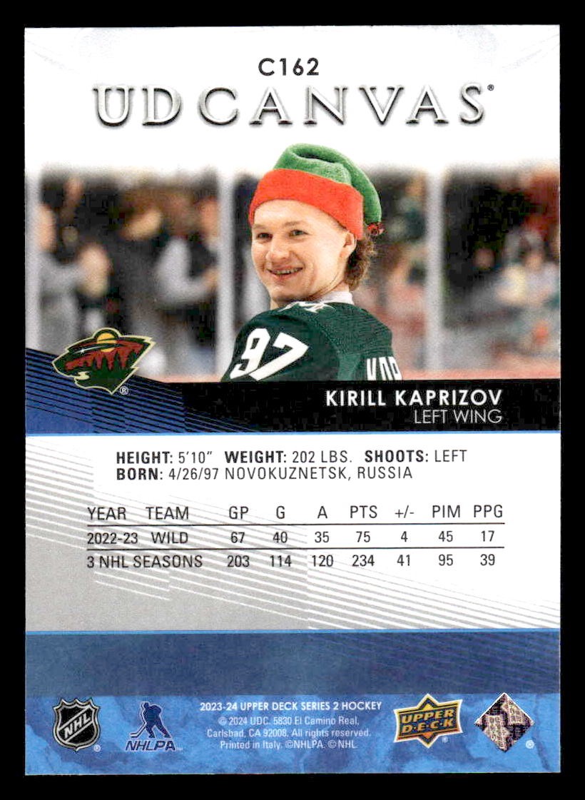 2023-24 Upper Deck #C162 Kirill Kaprizov UD Canvas