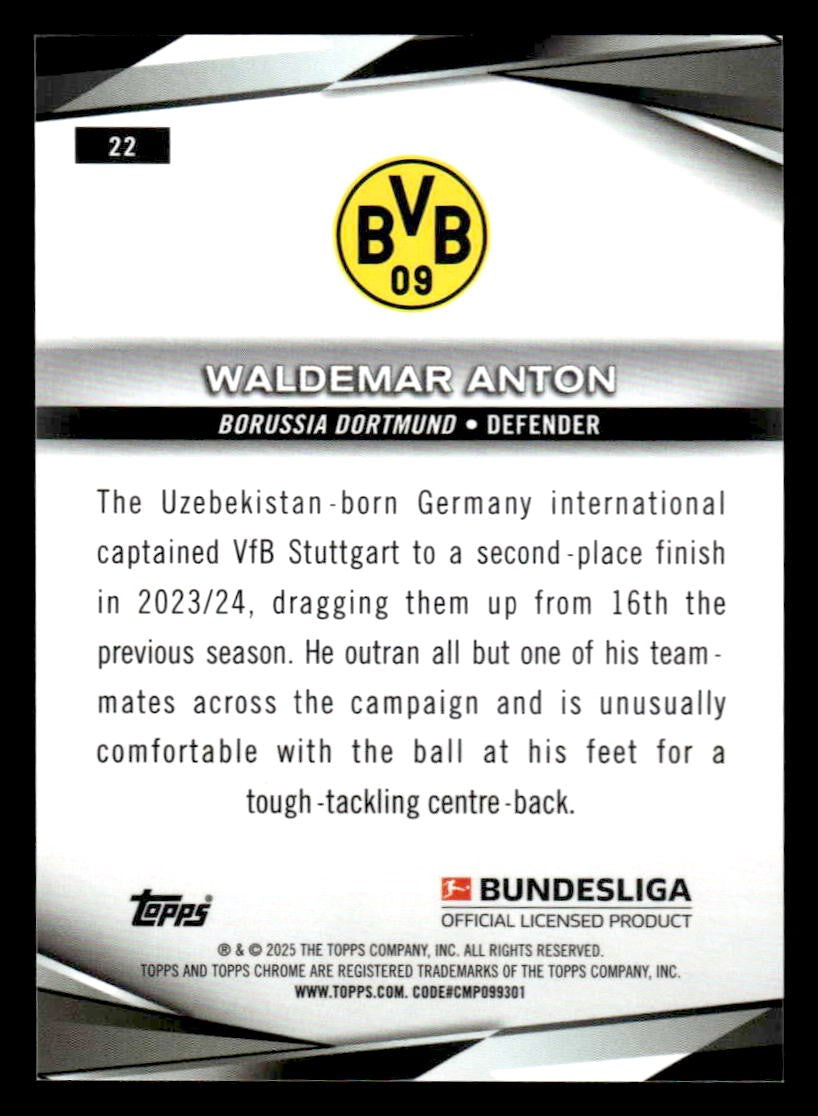 2025 Topps Chrome Bundesliga #22 Waldemar Anton