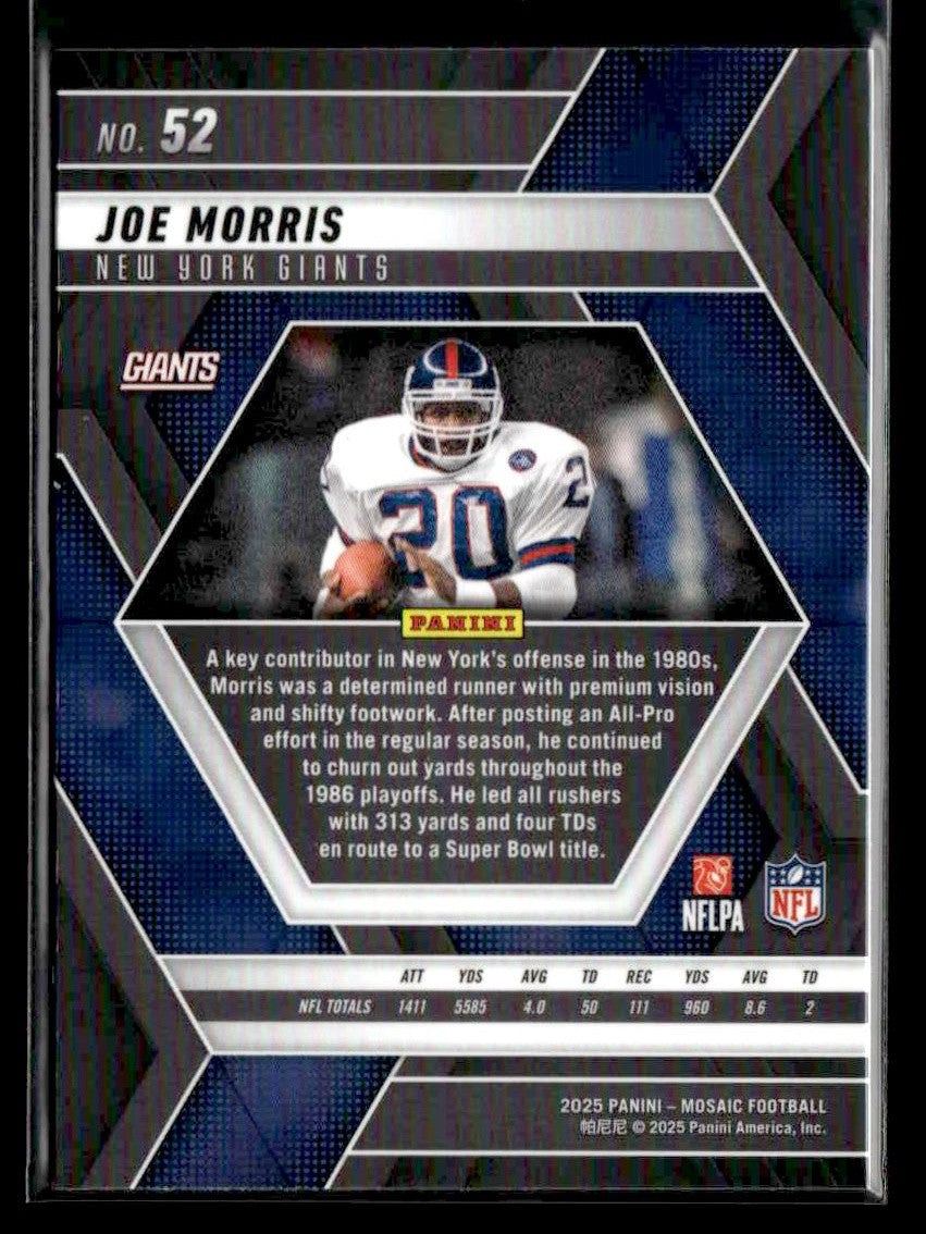 2025 Panini Mosaic #52 Joe Morris