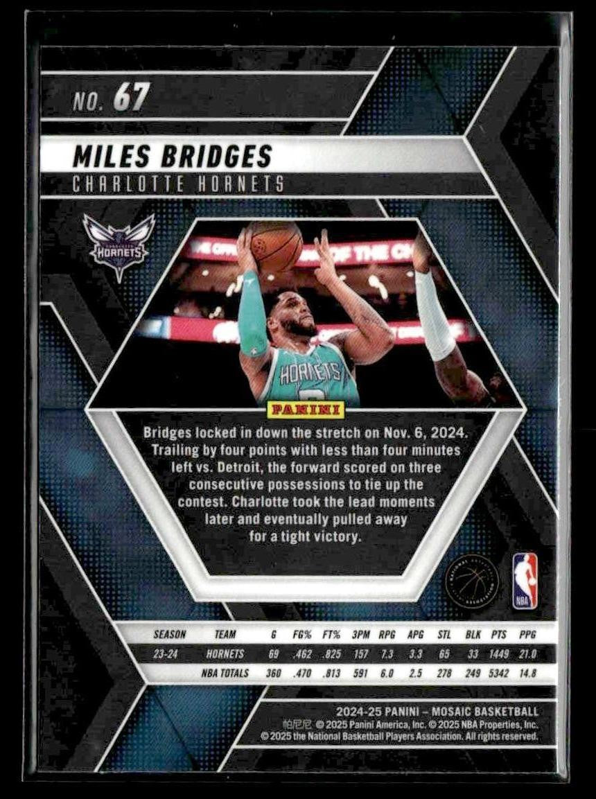 2024-25 Panini Mosaic #67 Miles Bridges