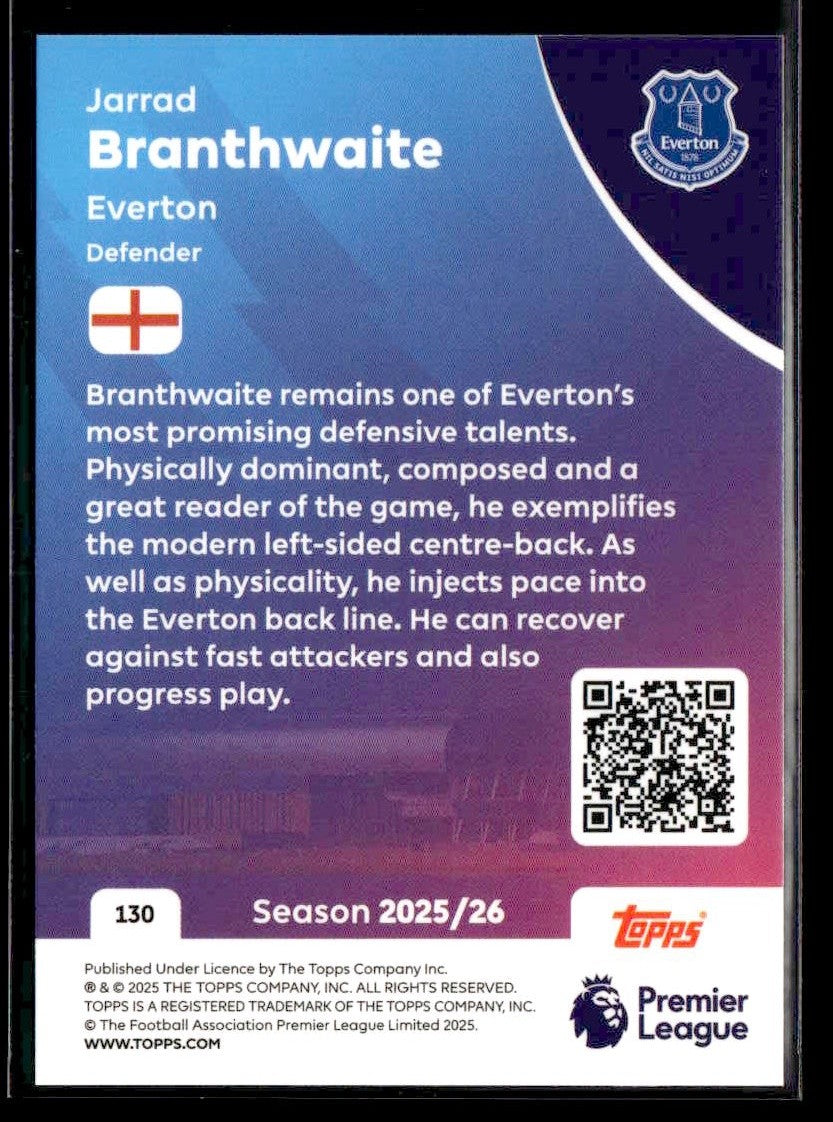 2025-26 Topps Premier League #130 Jarrad Branthwaite