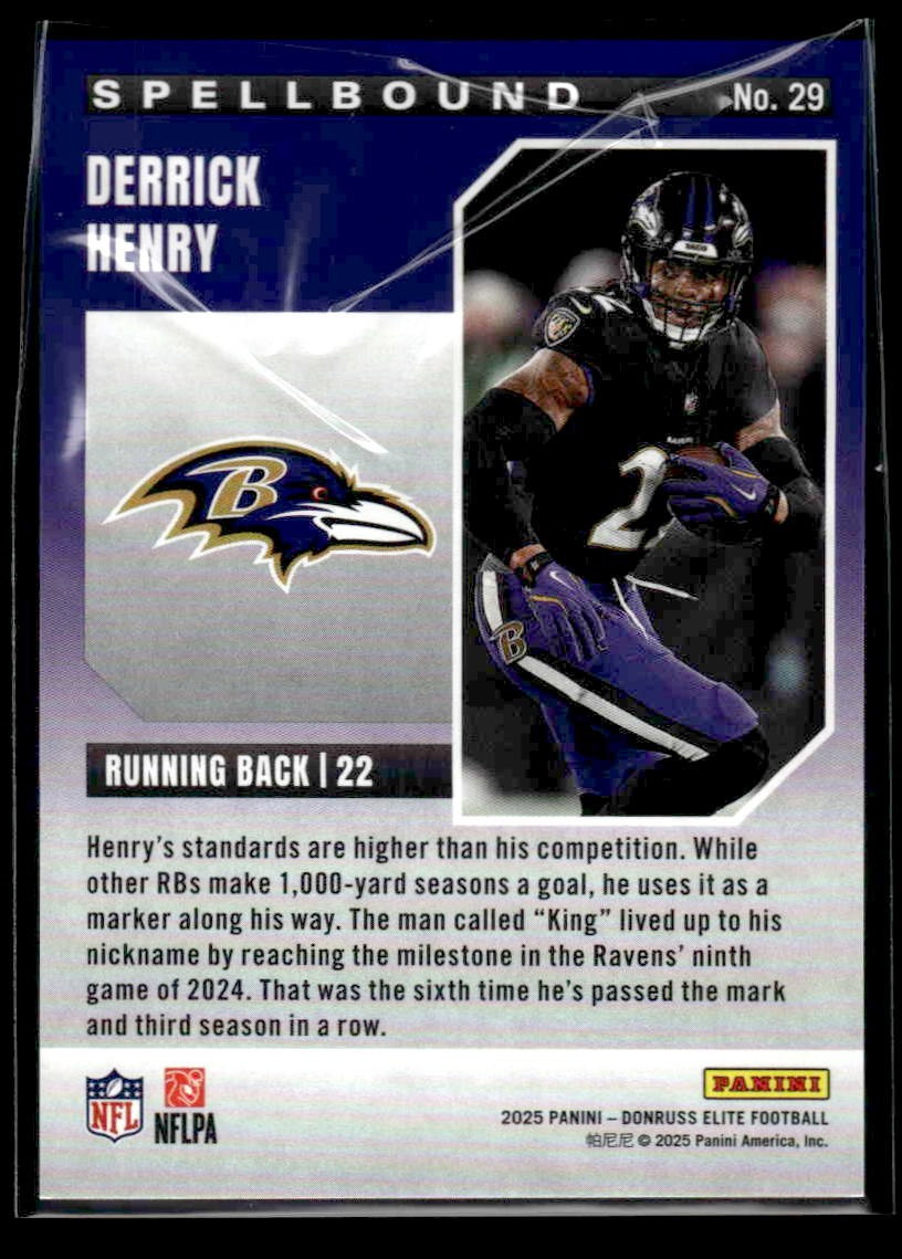 2025 Donruss Elite #29 Derrick Henry Spellbound #/799