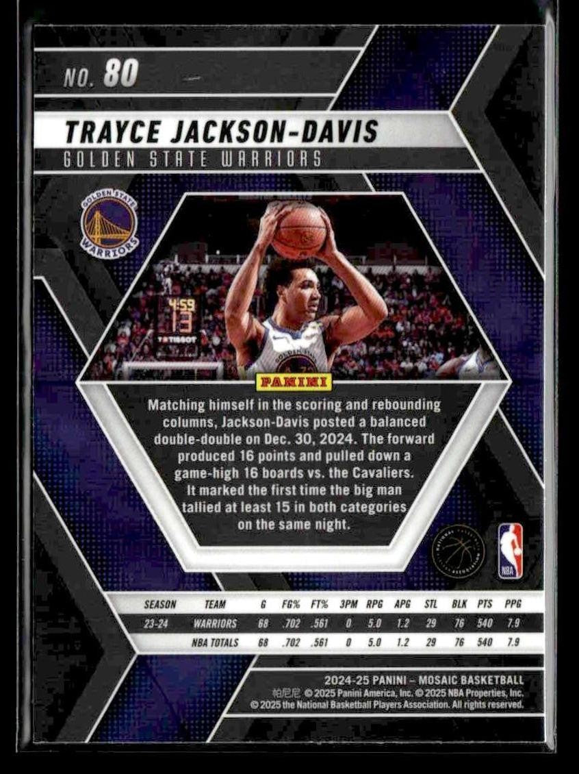 2024-25 Panini Mosaic #80 Trayce Jackson-Davis