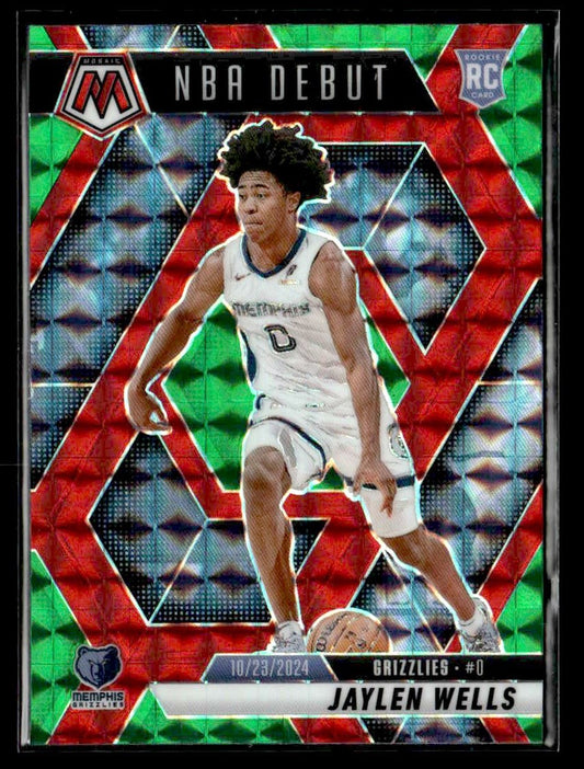 2024-25 Panini Mosaic #260 Jaylen Wells Choice Peacock Mosaic