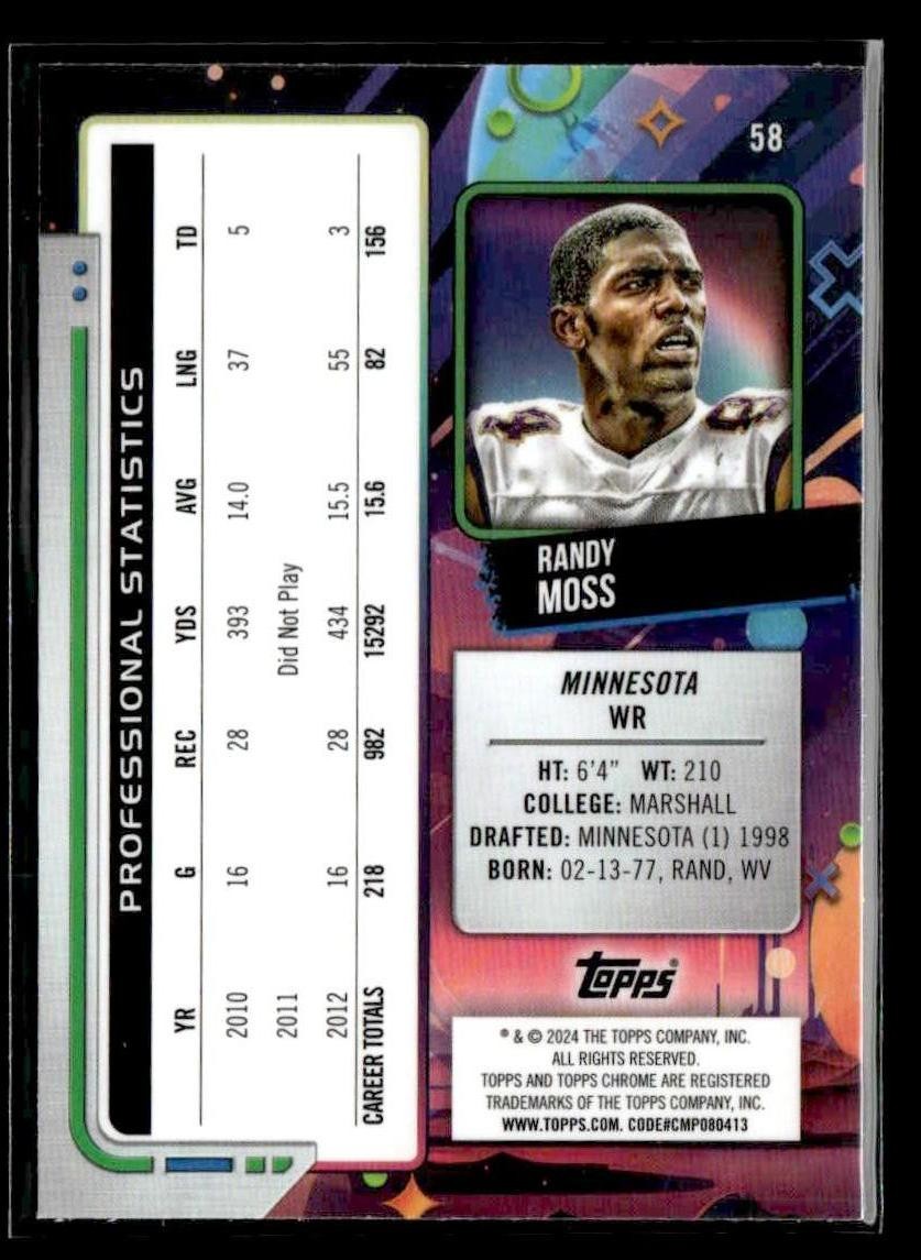 2024 Topps Chrome Cosmic #58 Randy Moss