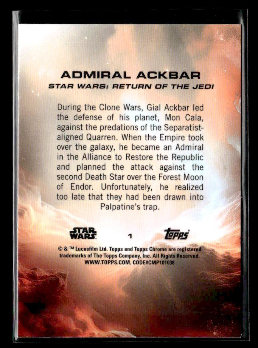 π Admiral Ackbar β 2025 Topps Chrome Star Wars #1 π