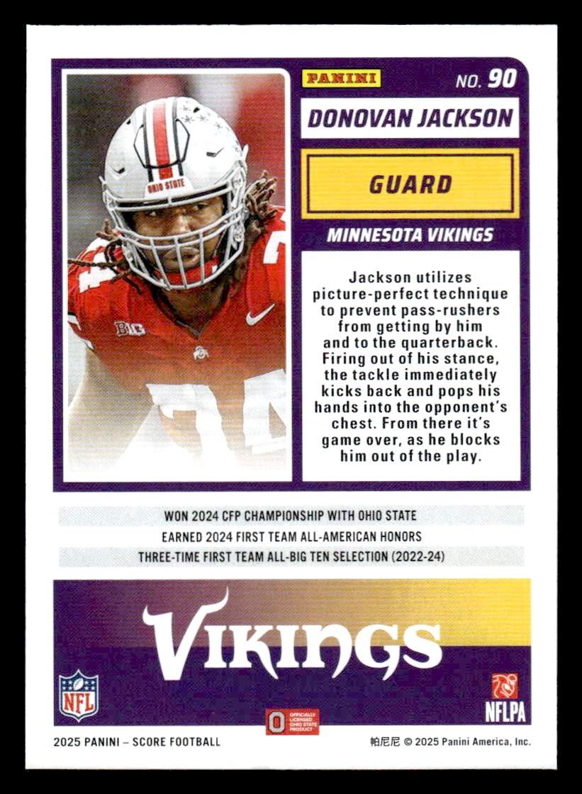 2025 Score #90 Donovan Jackson