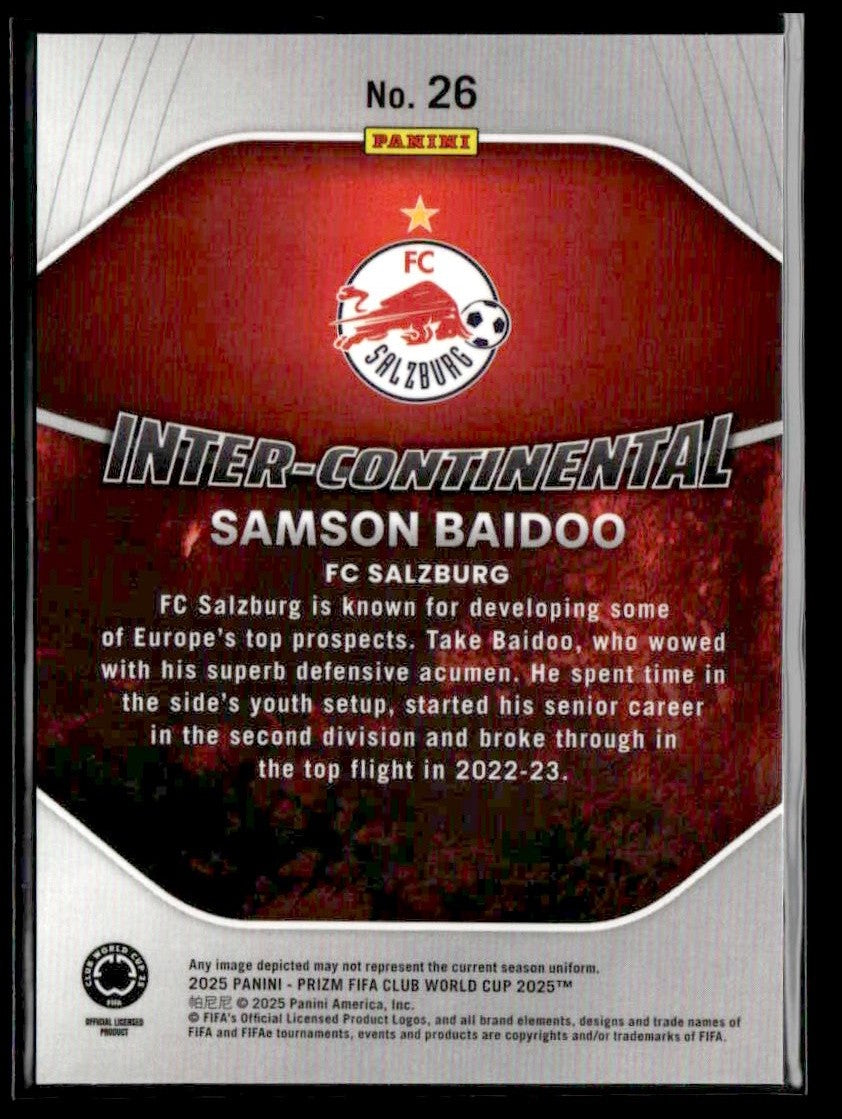2025 Panini Prizm FIFA Club World Cup #26 Samson Baidoo Inter-Continental