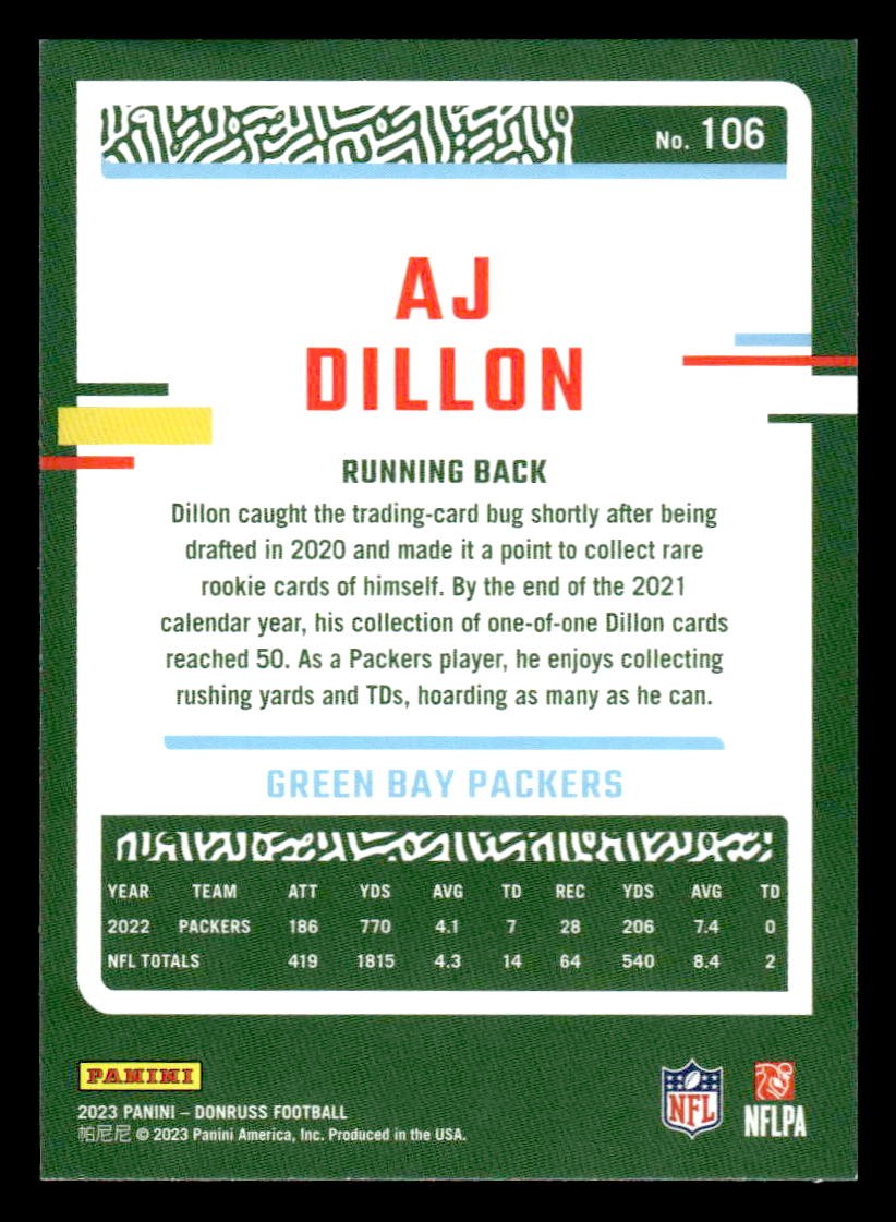 2023 Donruss #106 AJ Dillon
