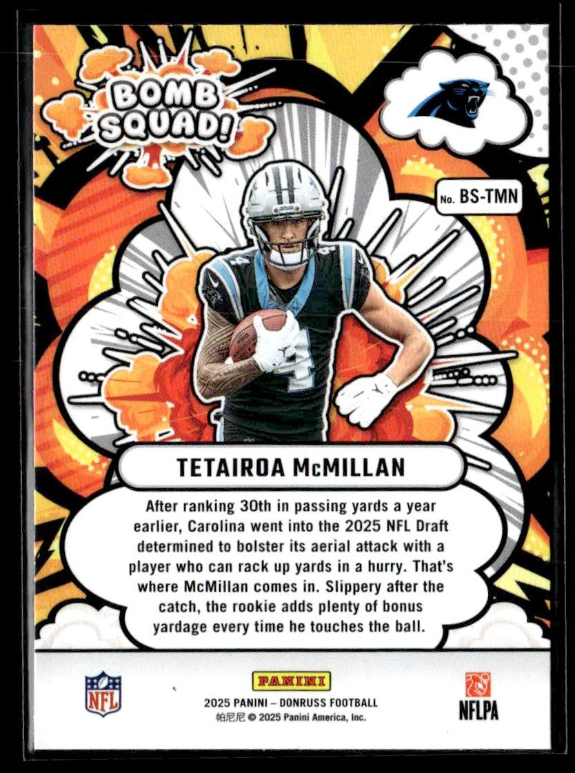 2025 Donruss #BS-TMN Tetairda McMillan Bomb Squad