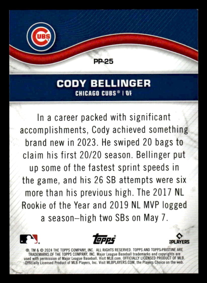 2024 Topps Pristine #PP-25 Cody Bellinger Pristine Production