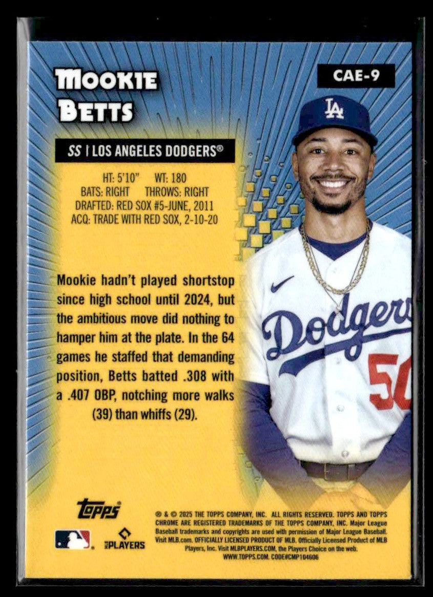 2025 Topps Chrome #CAE-9 Mookie Betts Chrome All-Etch