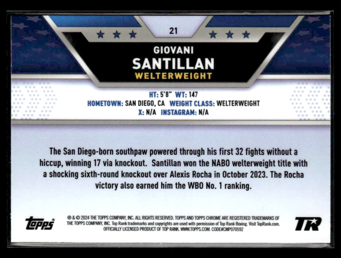 2024 Topps Chrome #21 Giovani Santillan Shimmer Refractor