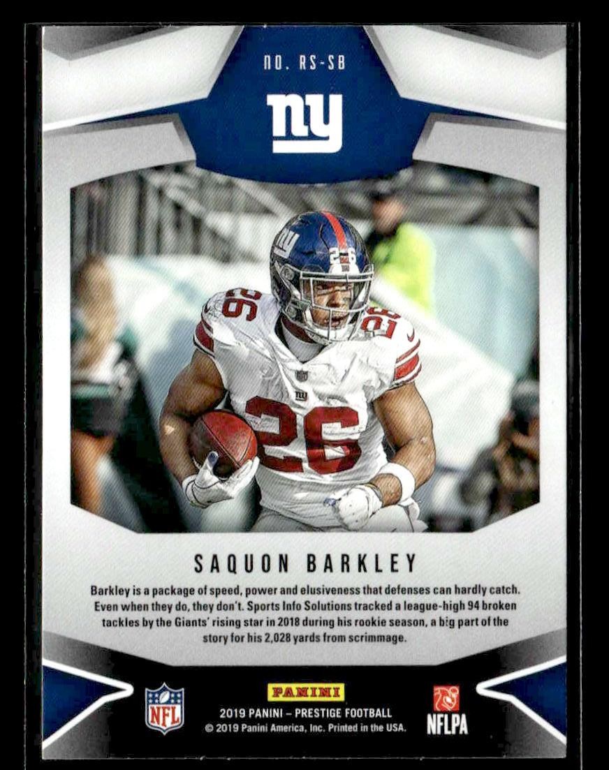 2019 Panini Prestige #RS-SB Saquon Barkley Rising Stars