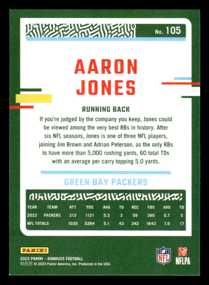 2023 Donruss #105 Aaron Jones