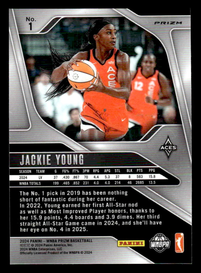 2024 Panini Prizm WNBA #1 Jackie Young Ice Prizms