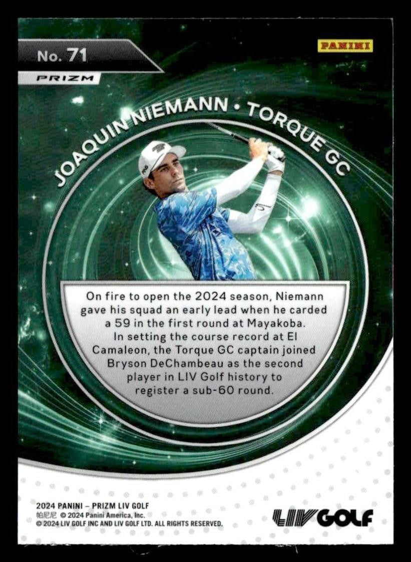 2024 Panini Prizm LIV #71 Joaquin Niemann Silver