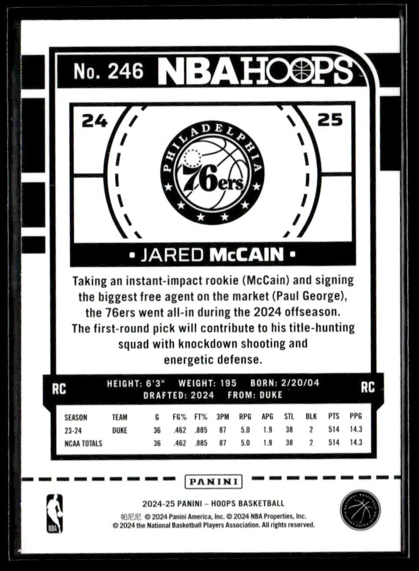 2024-25 Hoops #246 Jared McCain