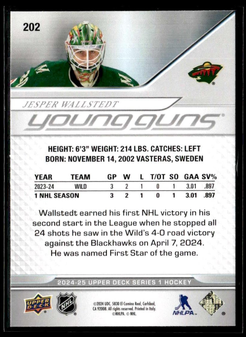 2024-25 Upper Deck #202 Jesper Wallstedt