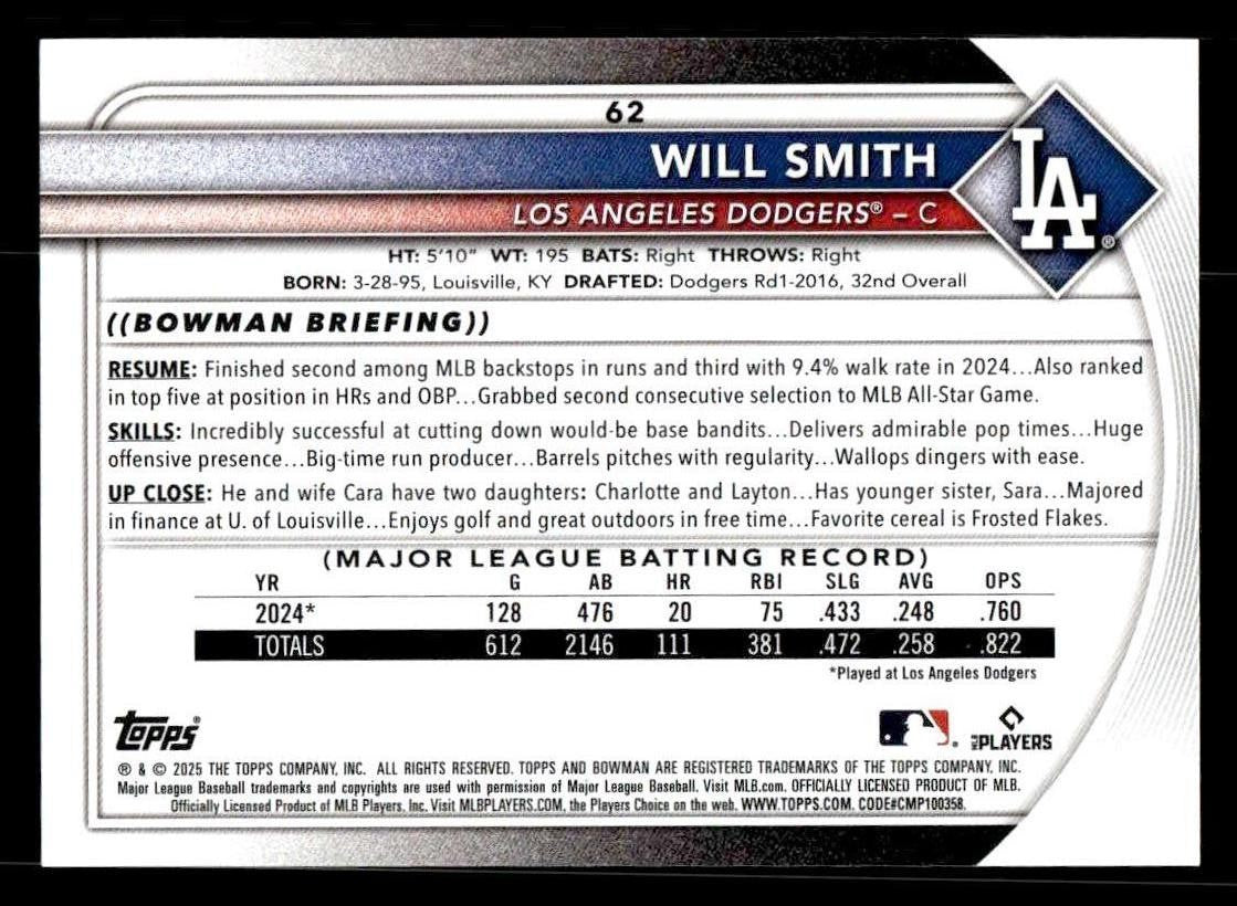 2025 Bowman #62 Will Smith