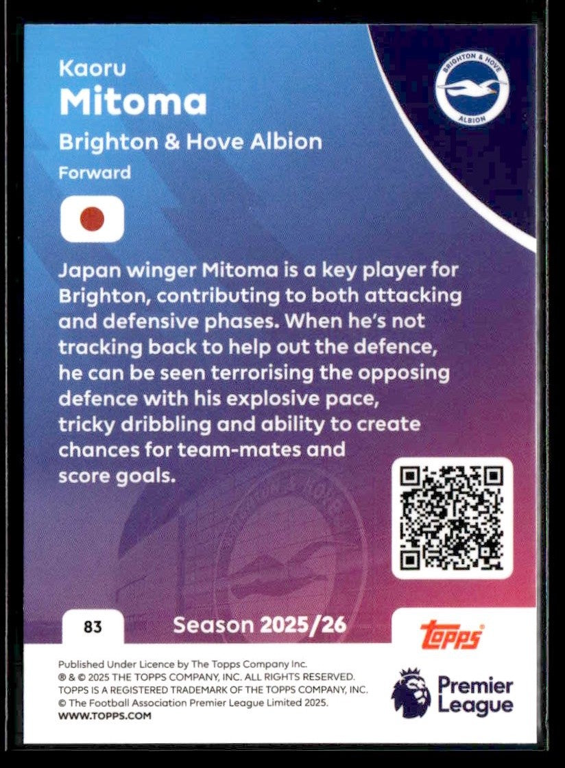 2025-26 Topps Premier League #83 Kaoru Mitoma
