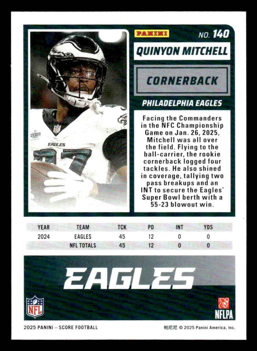 2025 Score-A-Treat #140 Quinyon Mitchell