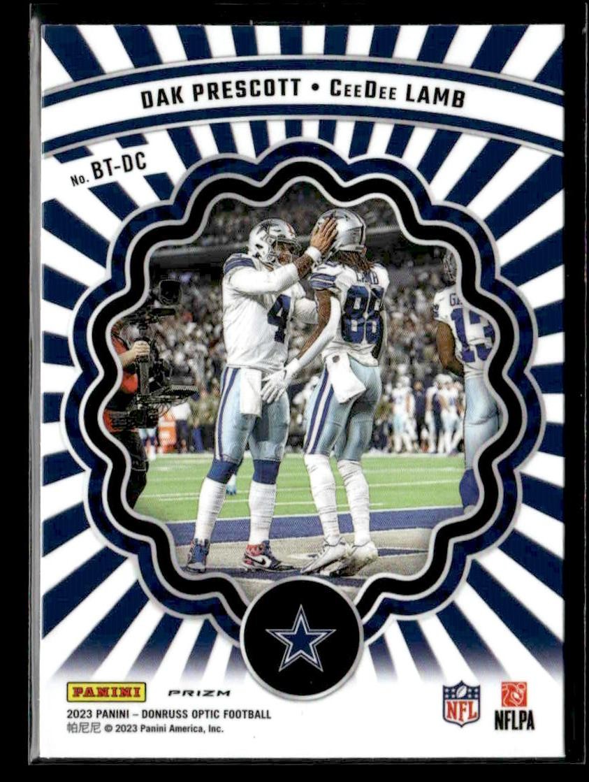 2023 Donruss Optic #BT-DC Dak Prescott / CeeDee Lamb Best Tuddys