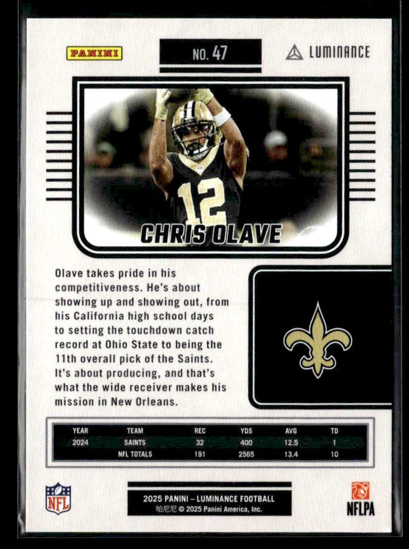 2025 Panini Luminance #47 Chris Olave