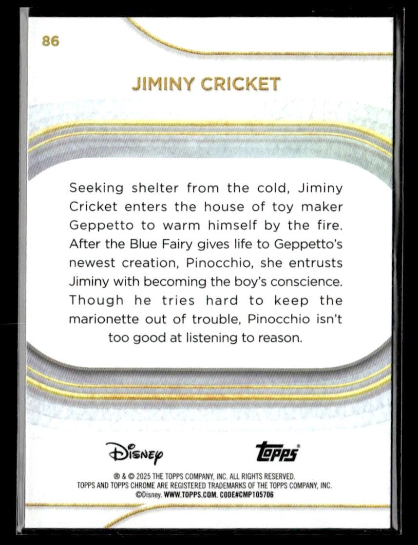 π Jiminy Cricket β 2025 Topps Chrome Disney #86 π