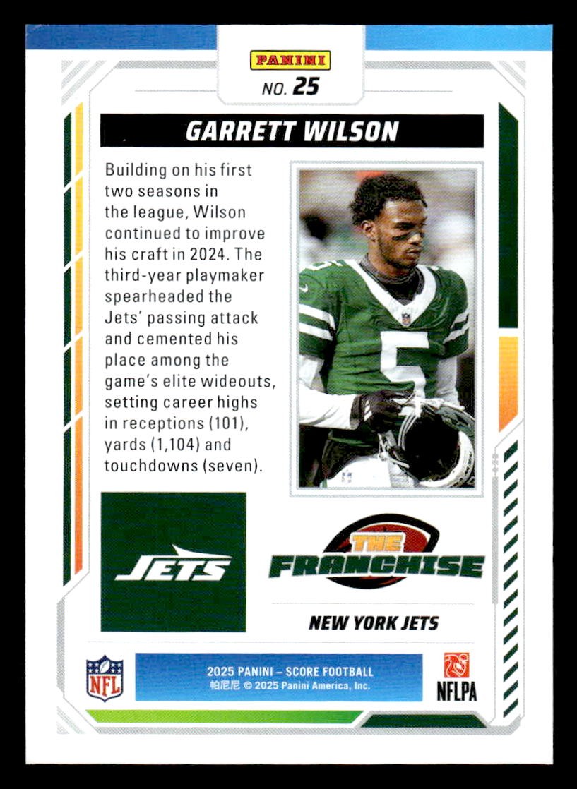 2025 Score #25 Garrett Wilson The Franchise