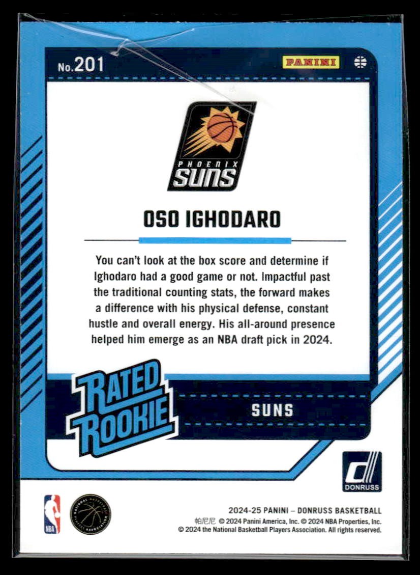 2024-25 Donruss #201 Oso Ighodaro Choice