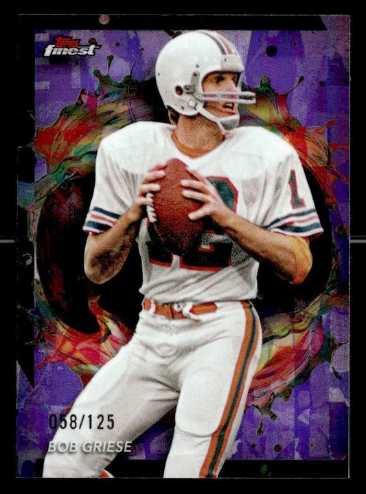 2024 Finest #223 Bob Griese Purple Refractor #/125