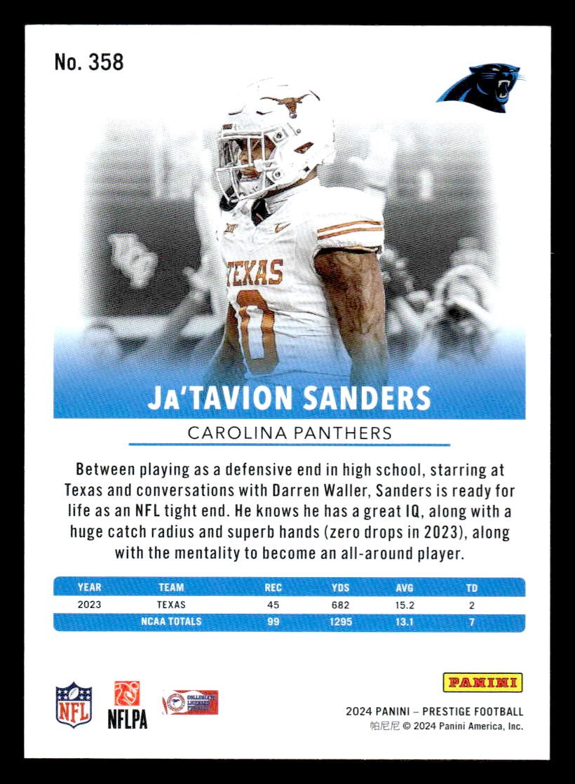 2024 Panini Prestige #358 Ja'Tavion Sanders
