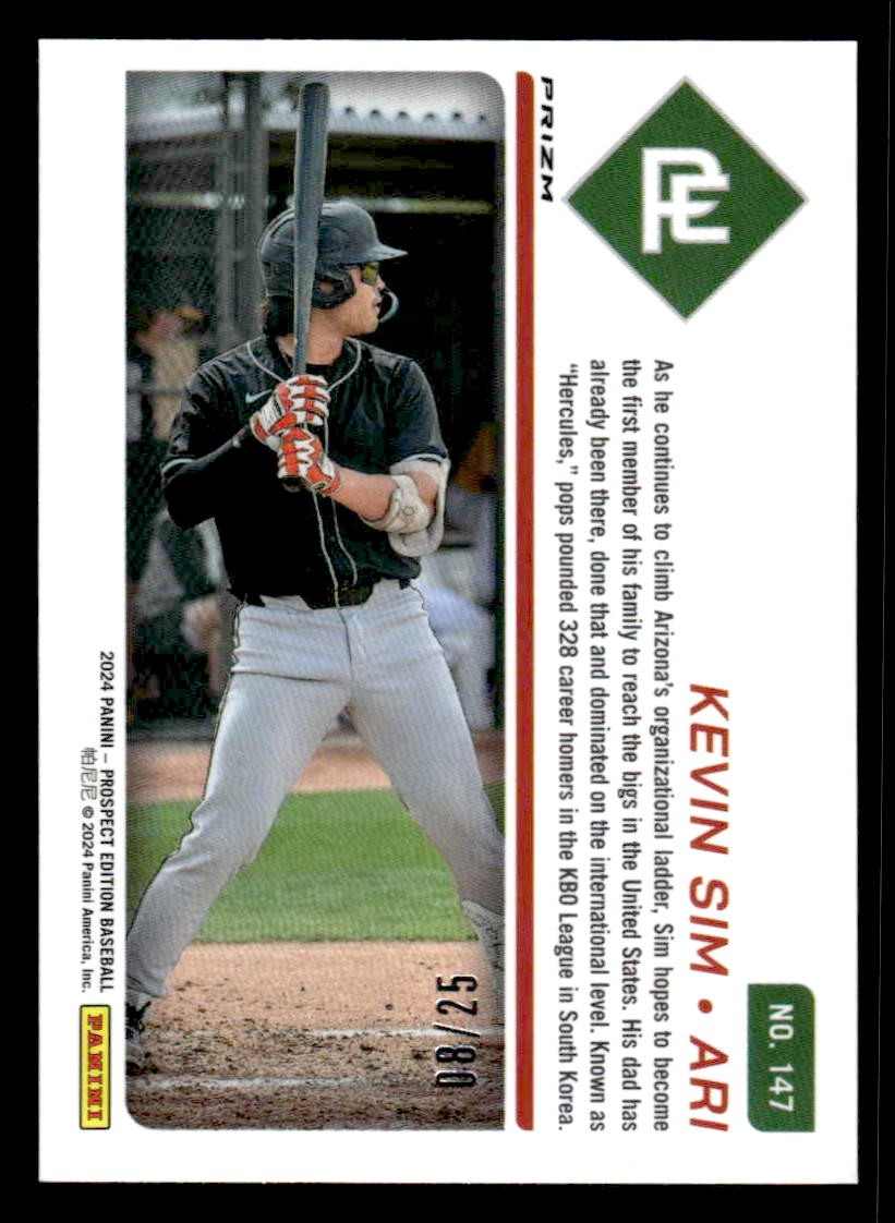 2024 Panini Prospect Edition #147 Kevin Sim Mojo Holo #/25