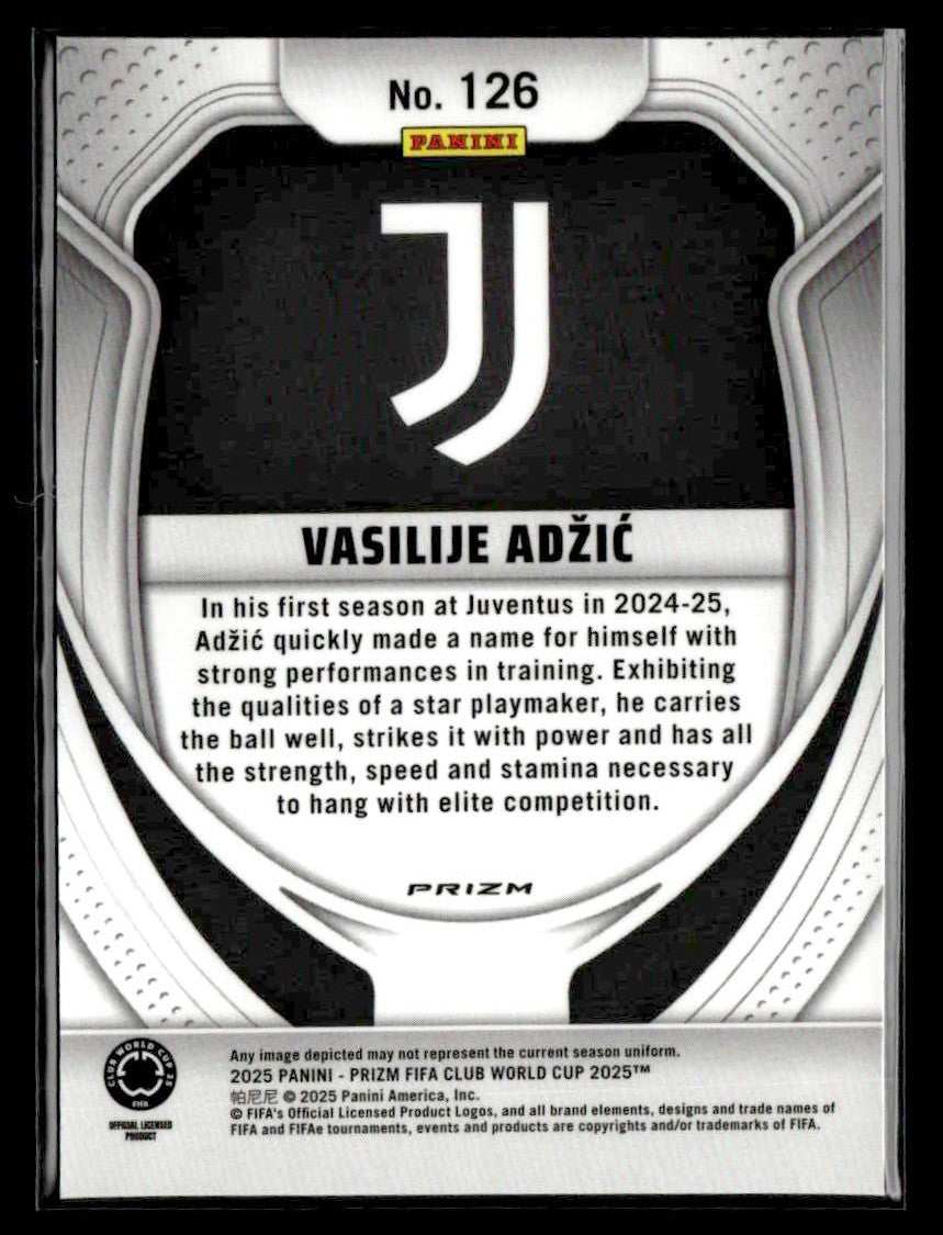 2025 Panini Prizm FIFA Club World Cup #126 Vasilije Adzic Silver