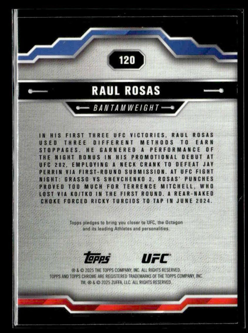 2025 Topps Chrome UFC #120 Raul Rosas Purple Refractor
