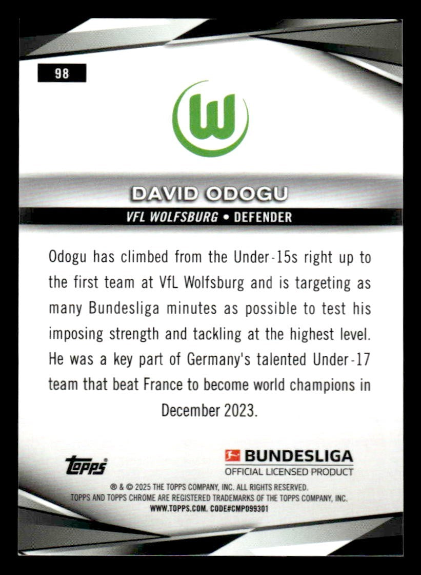 2025 Topps Sapphire Edition Bundesliga #98 David Odogu