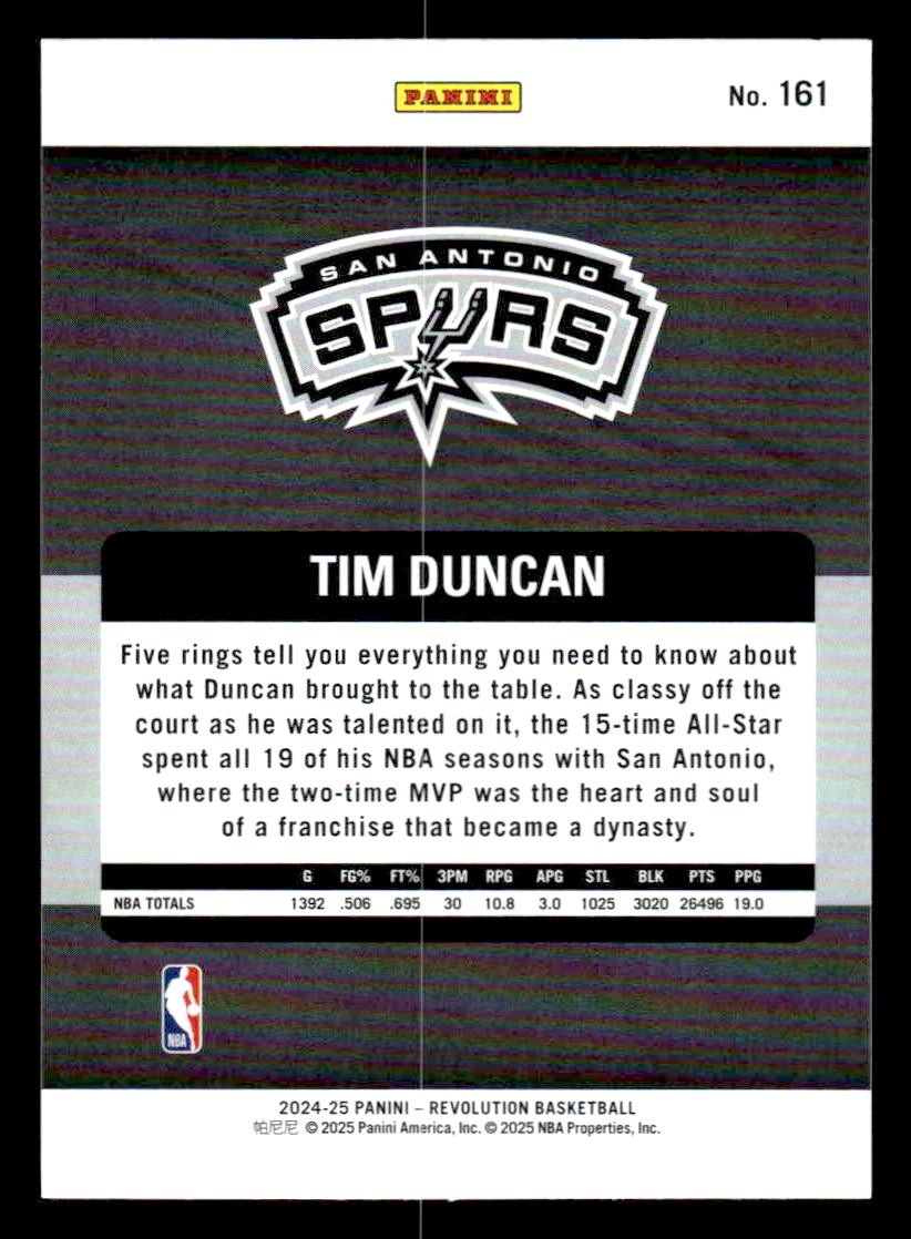 2024-25 Panini Revolution #161 Tim Duncan Legends