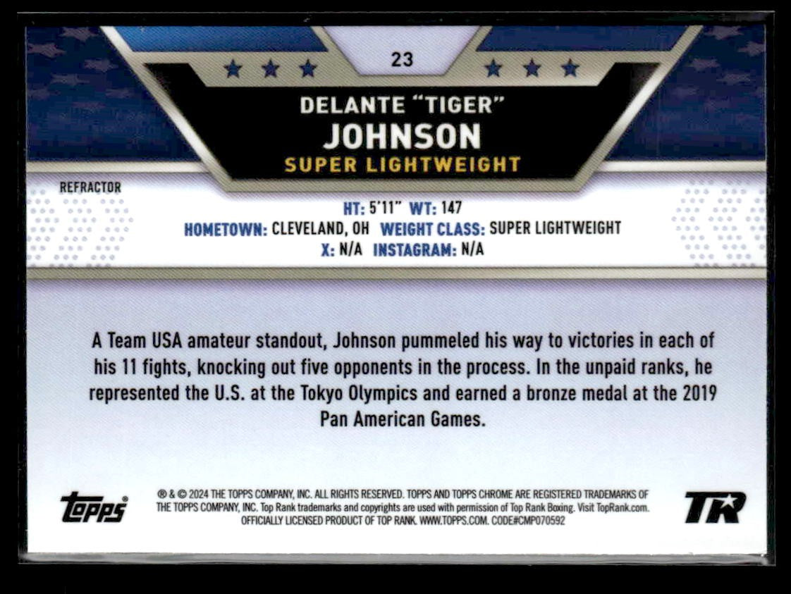2024 Topps Chrome #23 Delante Johnson Refractor