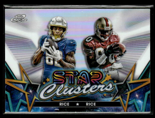 2024 Topps Chrome Cosmic #SCL-10 Jerry Rice / Brenden Rice Star Clusters