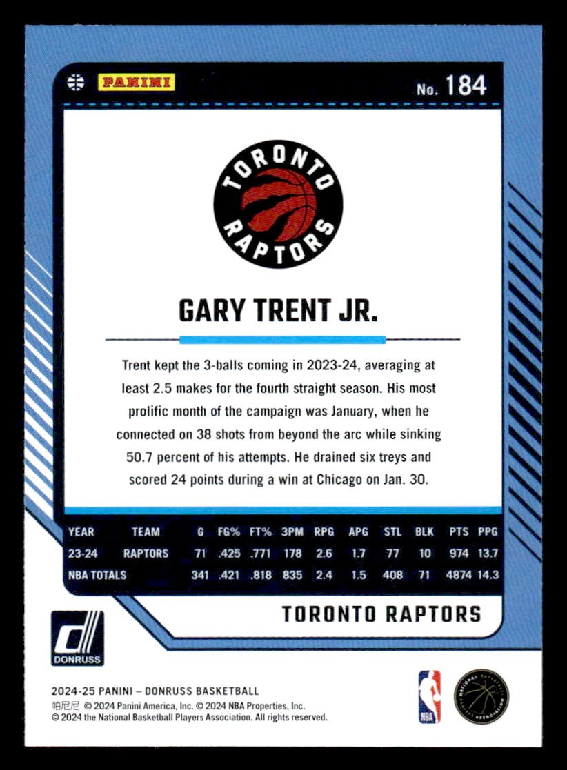 2024-25 Donruss #184 Gary Trent Jr.