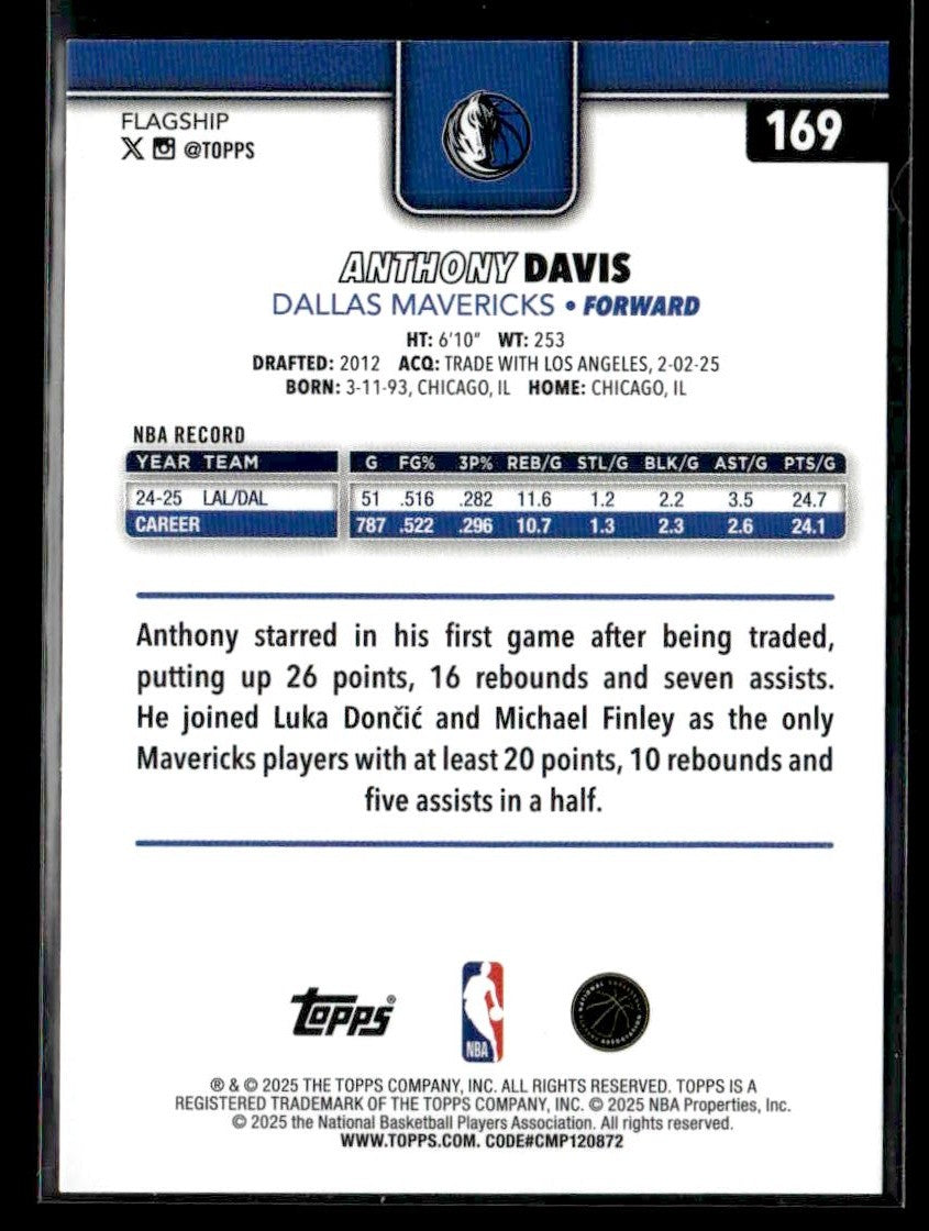 2025-26 Topps #169 Anthony Davis
