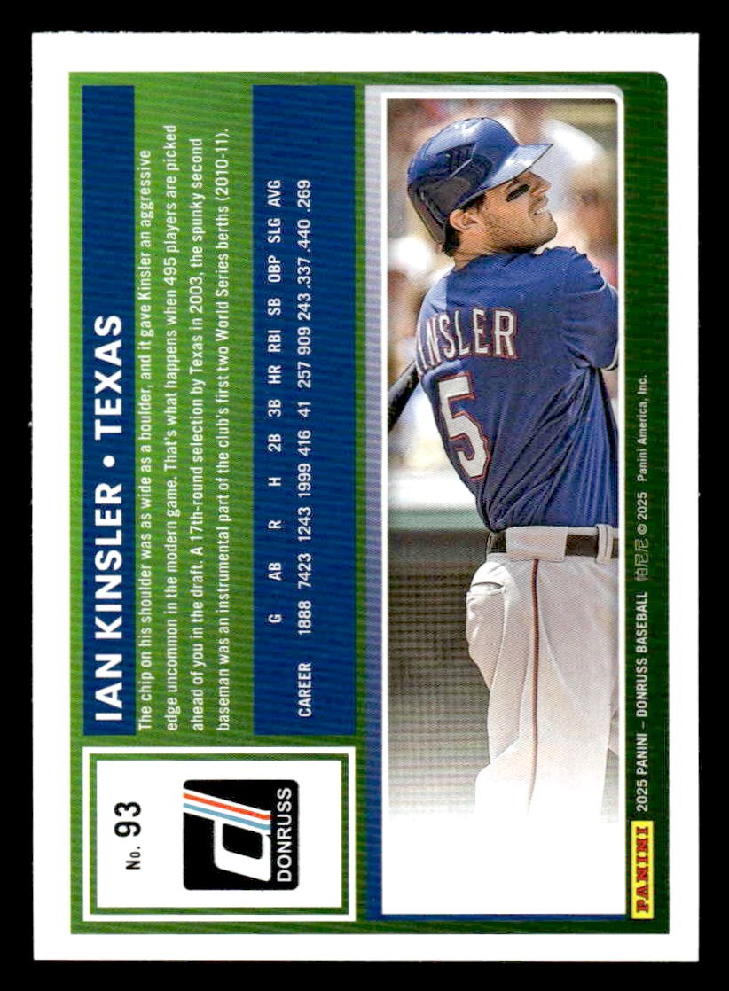 2025 Donruss #93 Ian Kinsler