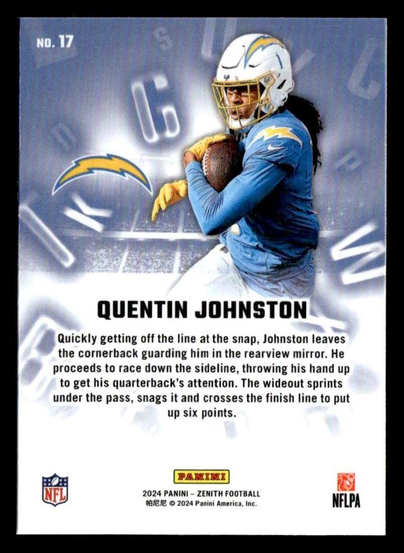 2024 Panini Zenith #17 Quentin Johnston A to Z